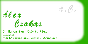 alex csokas business card